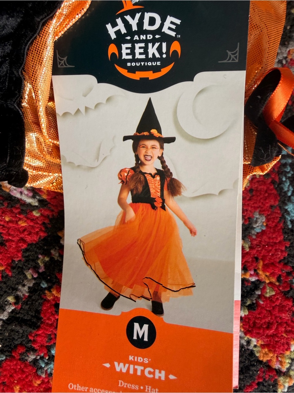 Hyde and Eek! Kids Orange Witch Costume - Medium. NWT